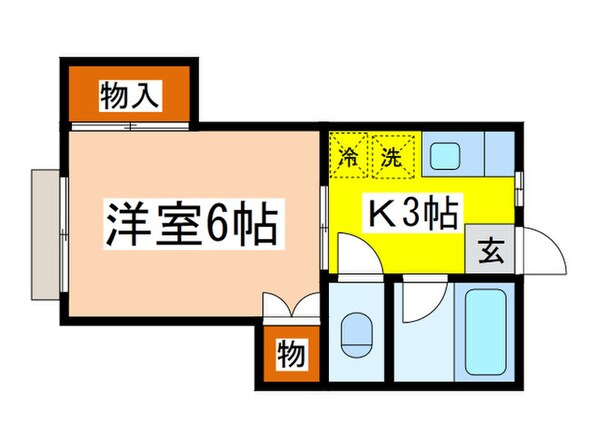 ソーレム若竹の物件間取画像